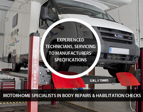 experienced technicians, servicing to manufacturers specifications. Motorhome specialists in body repairs and habilitation checks.